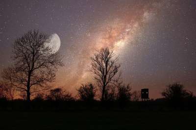 大自然壁纸 自然壁纸 高清壁纸 月亮 银河系 星空 星星 宇宙