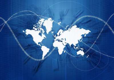 抽象 几何的 世界 地图 小册子 企业设计 模板 背景 全球的