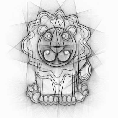 狮子 动物 画画 铅笔 抽象的 乐趣