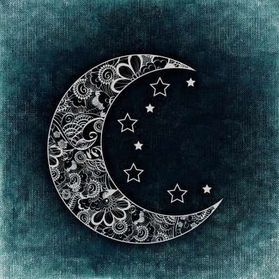 月亮 星星 抽象的