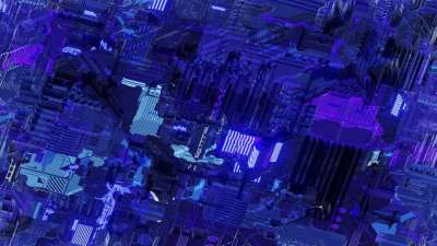 梦幻般的 技术 未来派 幻想 3D 设计 科幻 背景 抽象的