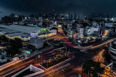城市 曼谷 夜晚 城市景观 旅游 泰国 旅行 结构 泰国 泰国