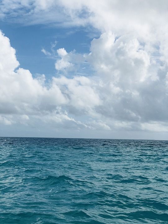 大海 蓝天 白云