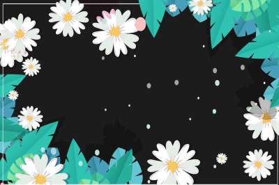 树叶 花朵 边境 框架 花的 花边 花框 模板 背景 墙纸