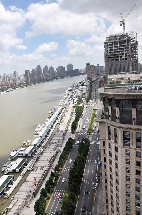 上海 天空 建筑 街道 外滩 风景 高楼 黄浦江