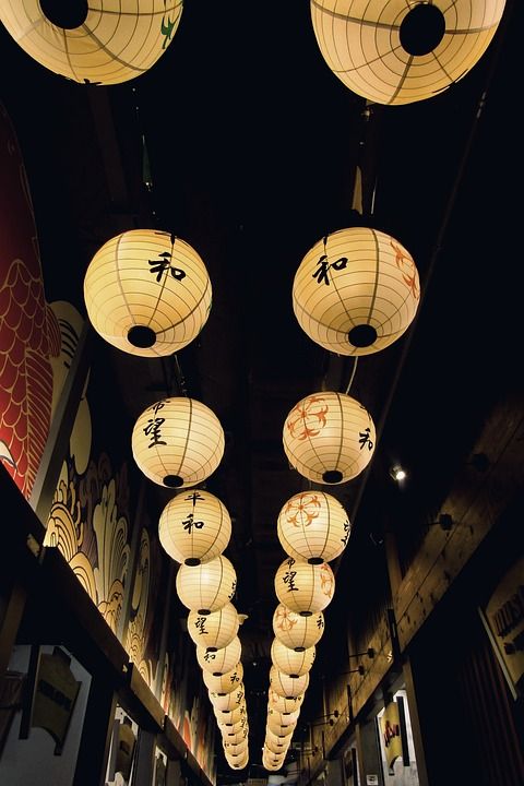 日本 灯笼 日本人 传统的 灯 光 红色的 节日 夜晚 旅游
