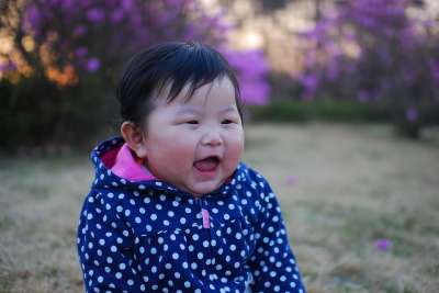 婴儿 脸 快乐的 韩国人 女孩 笑 微笑 胖乎乎的 可爱的