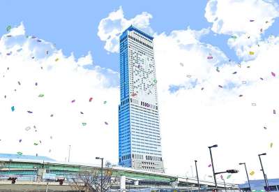 日本 神户 城市 建设 插画风格