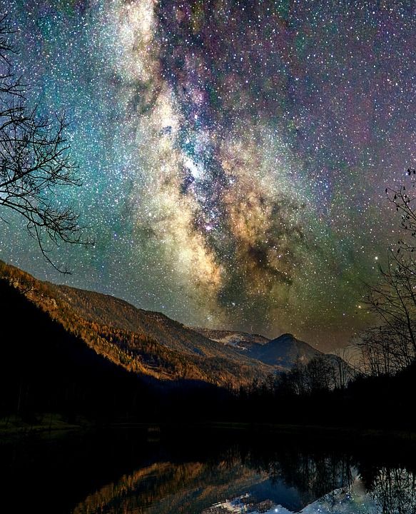 银河 星空 Hagertal Hagersee 自然 山 蒂罗尔