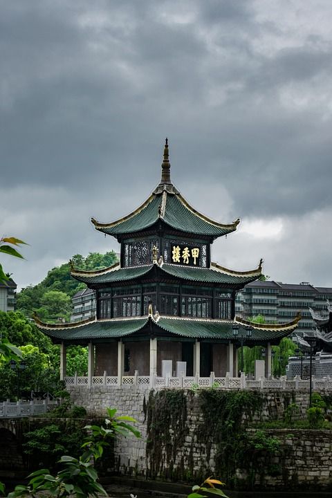 建筑 旅游 寺庙 建筑物 甲秀楼 贵阳 古建筑 景点 贵州贵阳