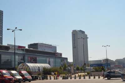 华沙 中央 阅兵广场 集聚 摩天大楼 大城市 波兰 建造 市中心