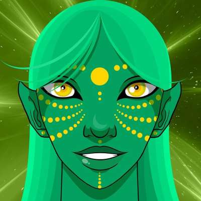 外星 外星人 科幻小说 科幻 幻想 宇宙的 空间 绿色的头像