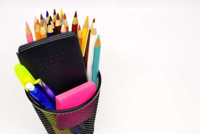 回校 学校用品 铅笔 教育 补给品 学习 颜色 学生 设备