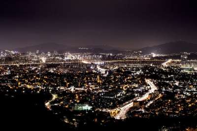 夜晚 城市 在晚上的城市 城市景观 旅行 地标 都会 汉城 韩国