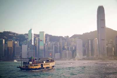 香港 天际线 建筑物 摩天大楼 高楼 高层建筑 城市景观 河 船