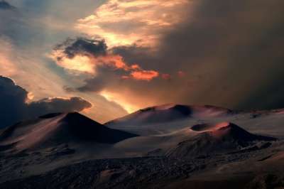 景观 火山 火山口 日落 亲爱的 云 光 火山 火山 火山