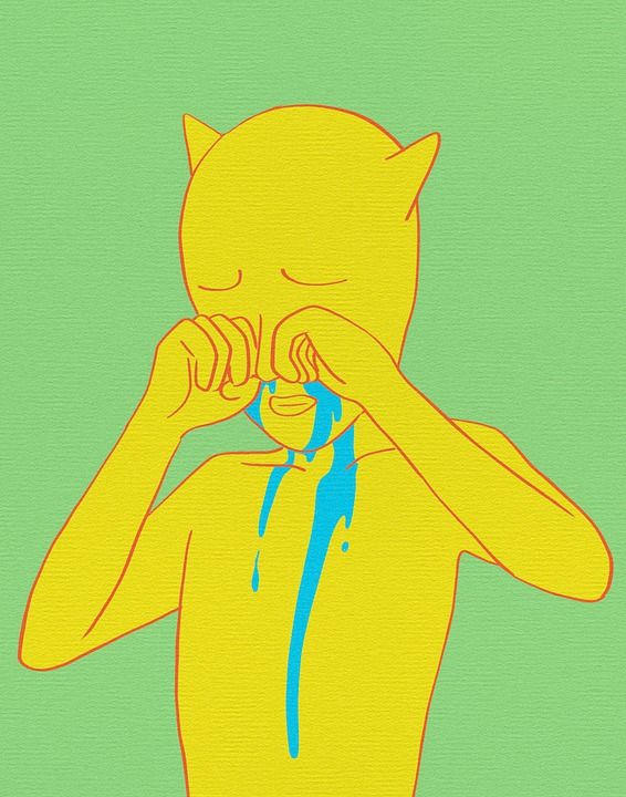 漫画 想象力 创造力 哭 蓝色的 黄色 绿色的创作