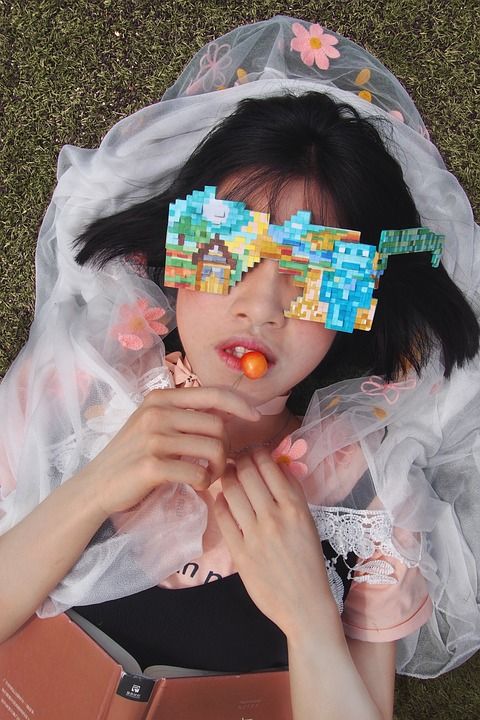 少女 唯美 创意 草地 艺术 户外