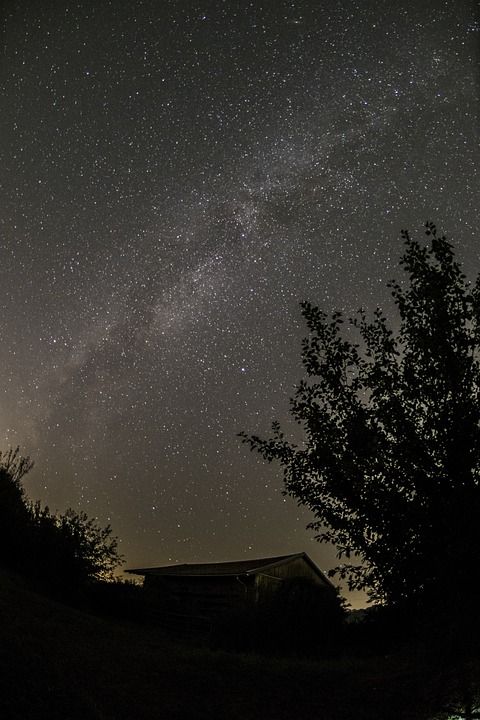 银河 景观 谷仓 星星 宇宙 星空 天空 夜晚 星系 自然