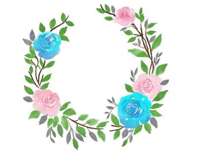 水彩的花圈 水彩 浪漫的 装饰 花的 装饰性的 装饰品 花束