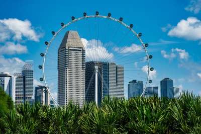 城市 摩天轮 旅行 旅游 建筑物 结构 城市的 城市景观 结构体