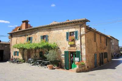 老的 Castello Di 蒙特 Toscane 蒙特 中世纪 村庄