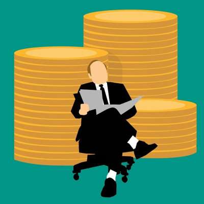 商人 经理 钱 比特币 框链 硬币 金融 报告 套装 领带