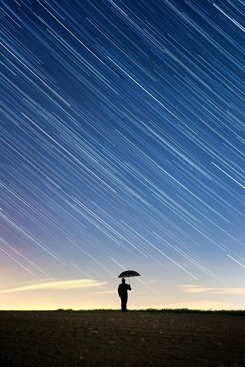 星星 夜晚 雨 雨伞 天气 天空 自然 夜空 神秘 蓝天