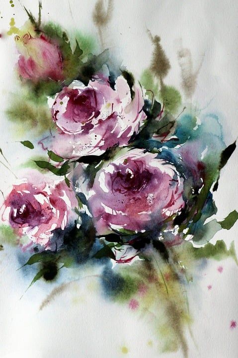 母亲节快乐, 水彩, 水彩绘画, 艺术, 绘画, 染, 水彩颜色, 作画