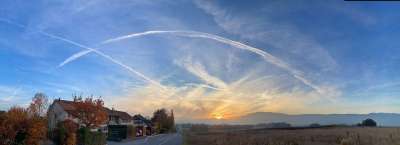 大自然壁纸 自然壁纸 高清壁纸 日落 天空 秋天 黄昏 房子