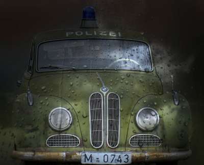 警察车 老旧的计时器 电影车 Isar12 汽车 老的 巡逻警车