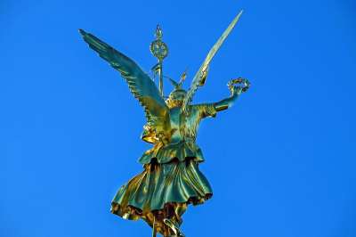 Siegessäule 柏林 地标 金色的 雕像 天使 维多利亚
