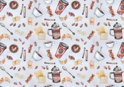 高清壁纸 咖啡 Coffeemania 咖啡因 早餐 小吃 水彩