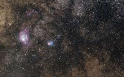 银河系 广场 星空 夜空 天文学 宇宙 空间 泻湖雾 三裂星云