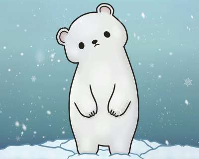 北极熊 雪 下雪 冬天 图 卡哇伊 投标 可爱 动物 很好