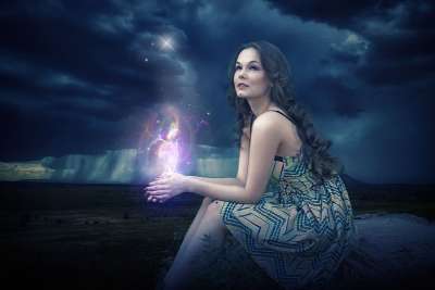幻想 肖像 幻想肖像 魔法 夜晚 梦 女性 女士 女孩 年轻