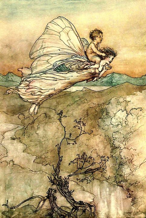 优质的 书籍插图 文学 莎士比亚 仲夏夜之梦 阿瑟·拉克汉姆 幻想