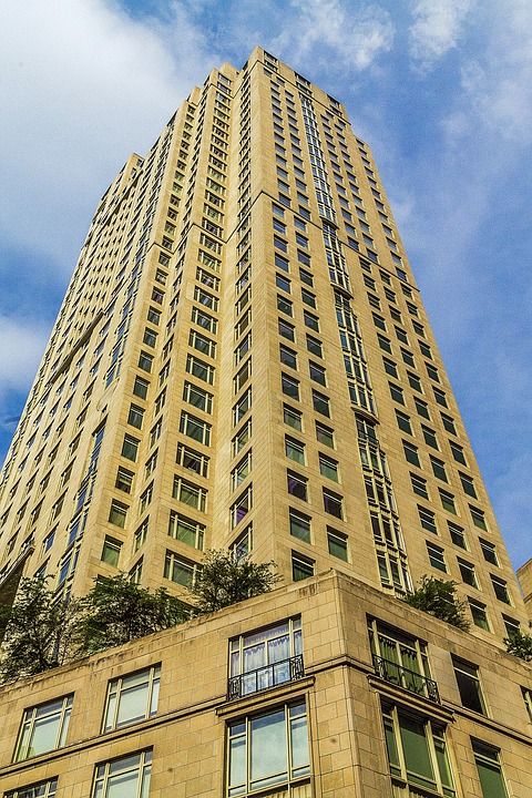 建造 高层 摩天大楼 城市 城市的 结构 高楼 视窗 市中心