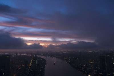 日出 天际线 早晨 城市 城市景观 城市的 幻想 晨光 扬子江