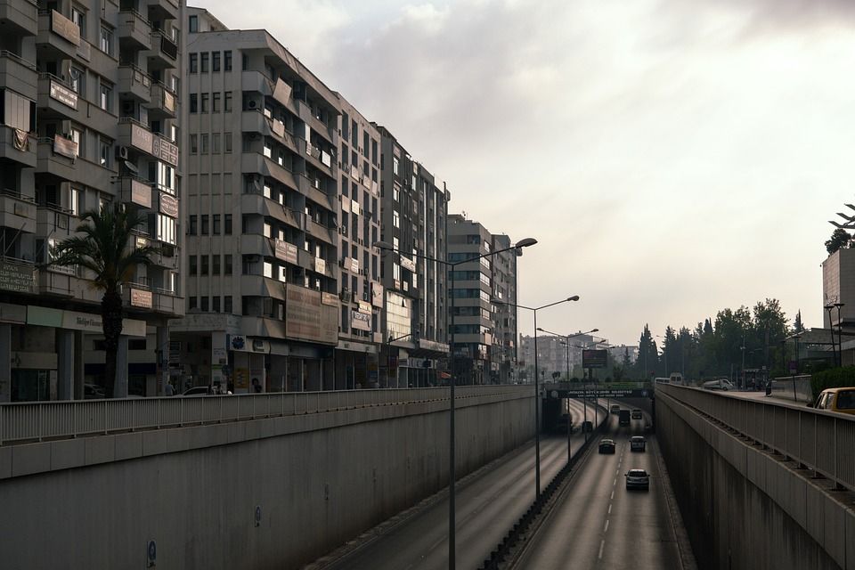 城市, 路, 安塔利亚, 火鸡, 小路, 街道, 建筑物, 城市的, 桥