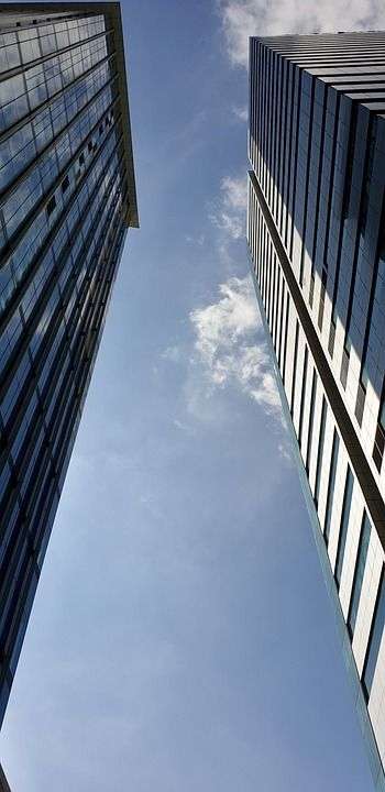 建造 高层 城市 结构 摩天大楼 城市的 现代的 城市景观