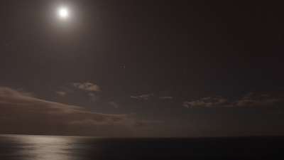 星空 大西洋 夜空 月亮 云 马德拉 葡萄牙 月光 光反射