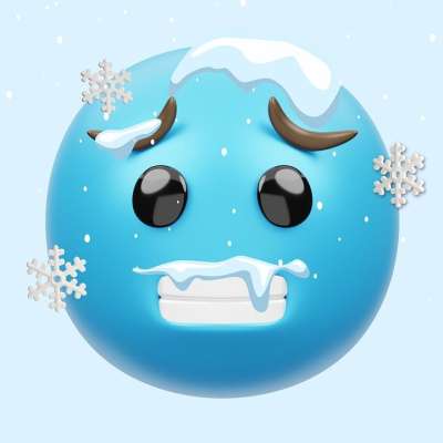 冻结 霜 寒冷的 冬天 冰冷的 雪 雪花 暖身 表情符号