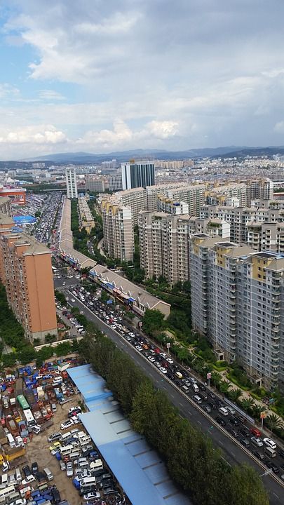 City 建筑 城市 高楼 俯视