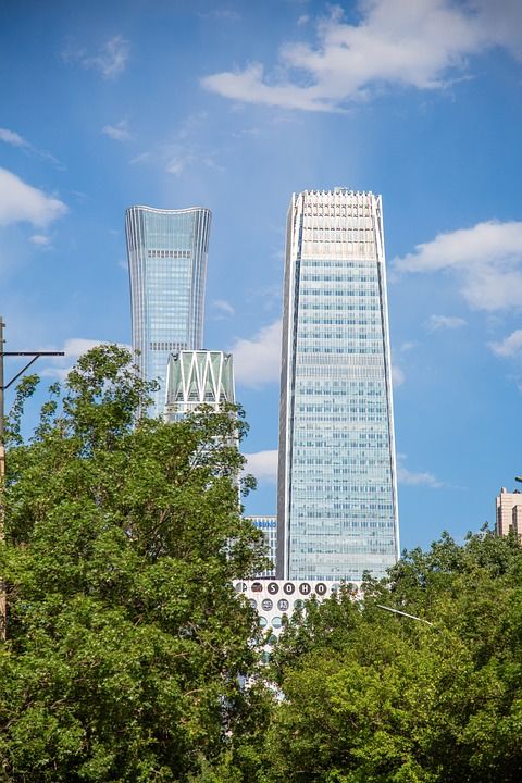 北京 Cbd 城市 高楼 蓝天 建筑