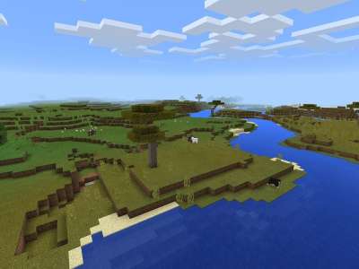 Minecraft 河景 赌博 数字艺术 蓝色的游戏