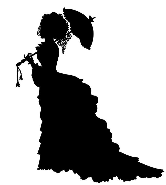 女士 维多利亚时代的 衬里 阳伞 裙子 时尚 女性 年轻 优质的