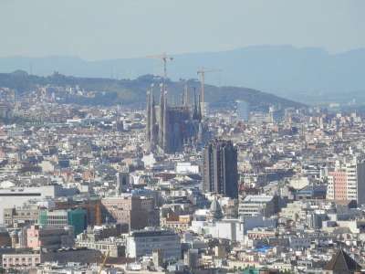 建筑学 建筑 城市 巴塞罗那 视图 城市的全景图 市中心 古迹