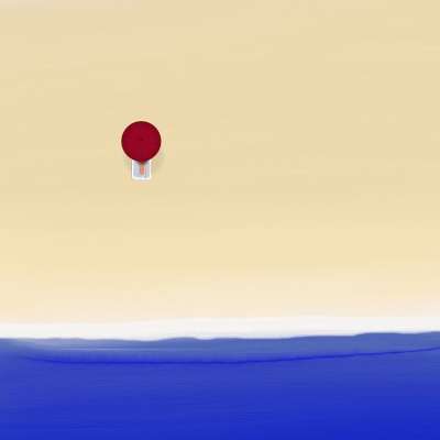 海 海滩 阳伞 假期 天堂 沙滩 数码亚克力 有创造力的 艺术