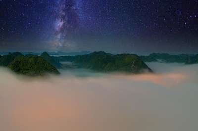 郎子 迷人的风景 星空 娜莱 北松 景观 多雾路段 银河